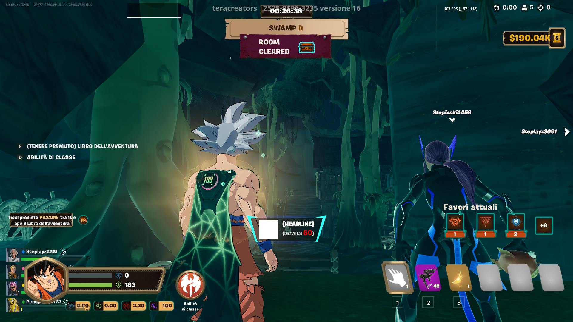 Swamp D room cleared