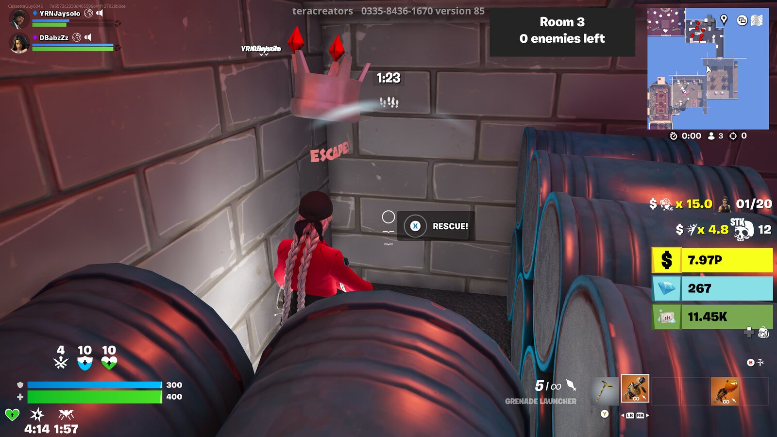 Repeating the rescue after the reward clears