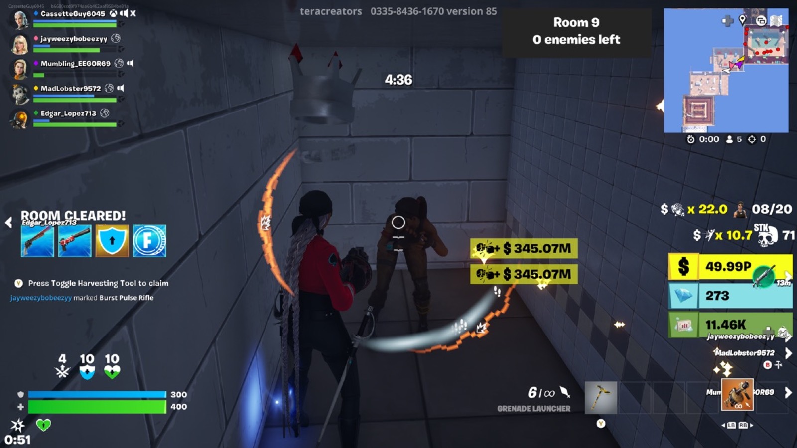 Room 9 hostage under stairs