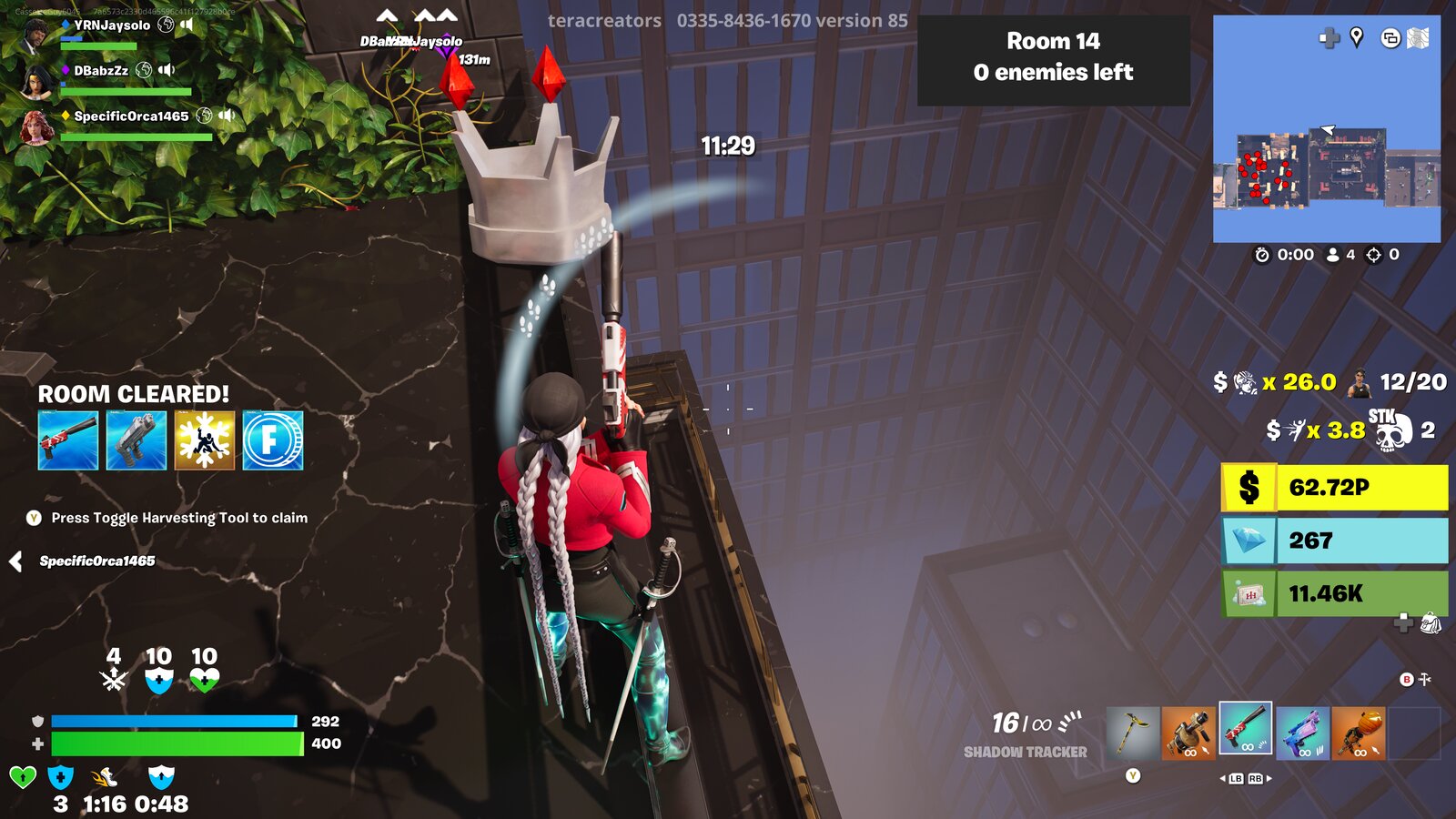 Room 14 hostage location on the upper ledge