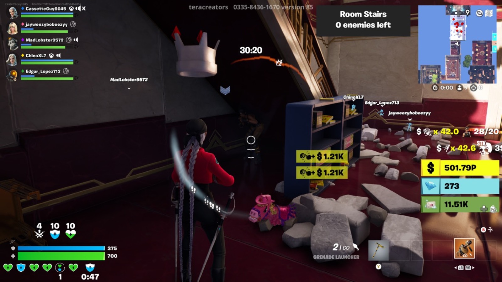 Hostage under staircase after Room 26