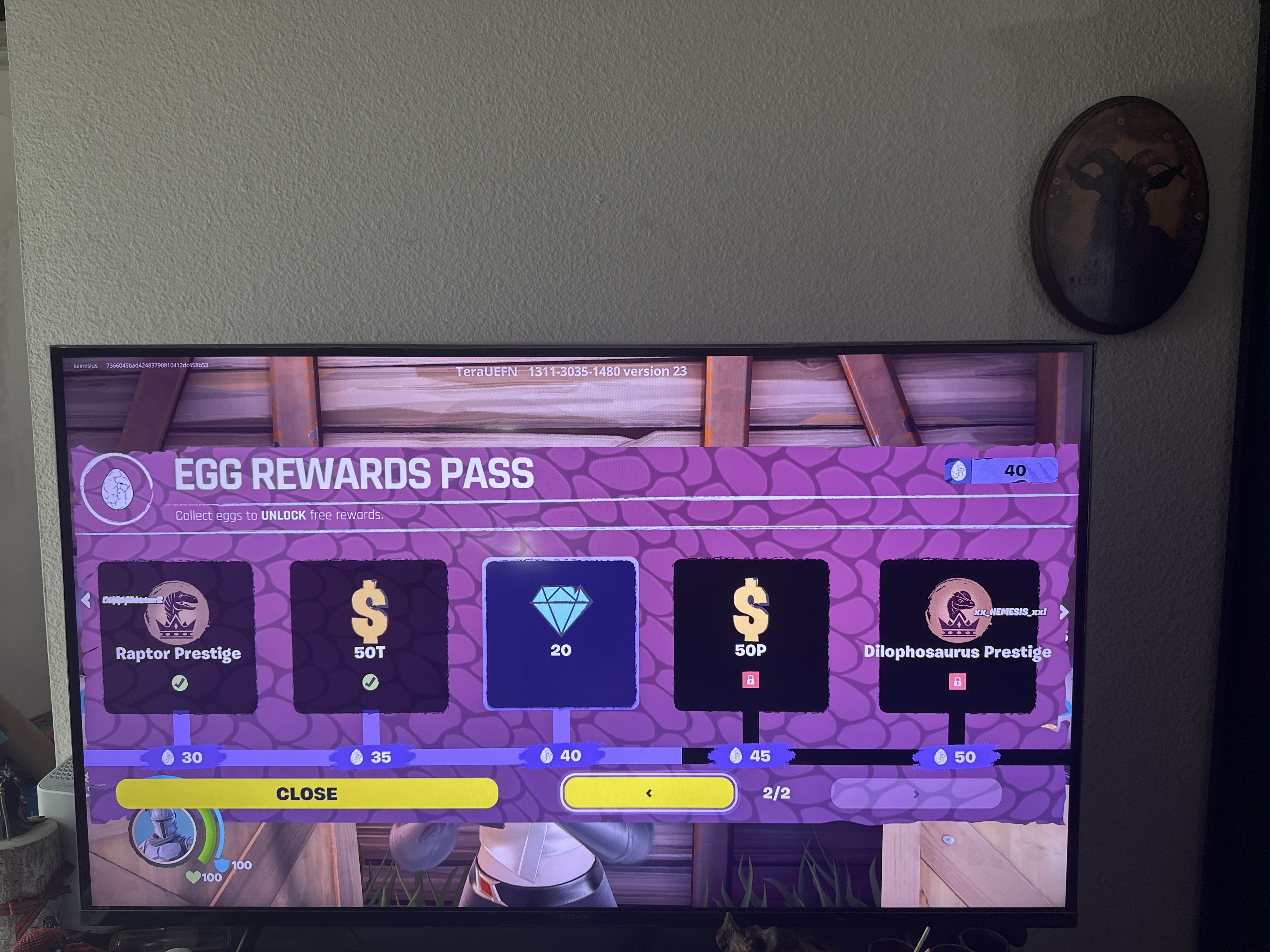 Raptor Heist daily rewards screen